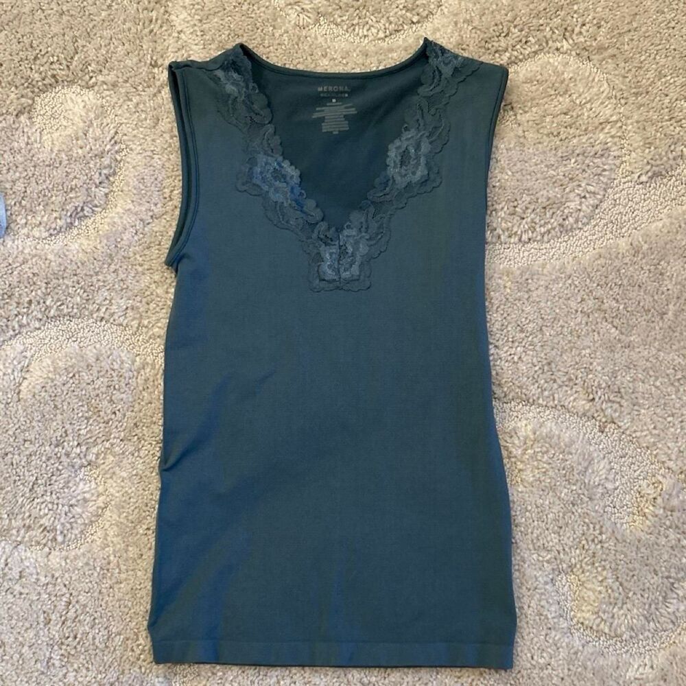 Merona Women's Blue/Green Tank Top M
